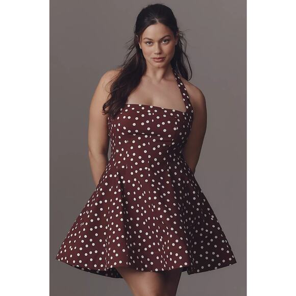 Anthropologie Maeve Square-Neck Fit and Flare Mini Dress - M